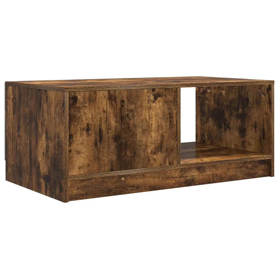 Table basse Chêne fumé 90 x 50 x 37 cm Bois d'ingénierie - 7