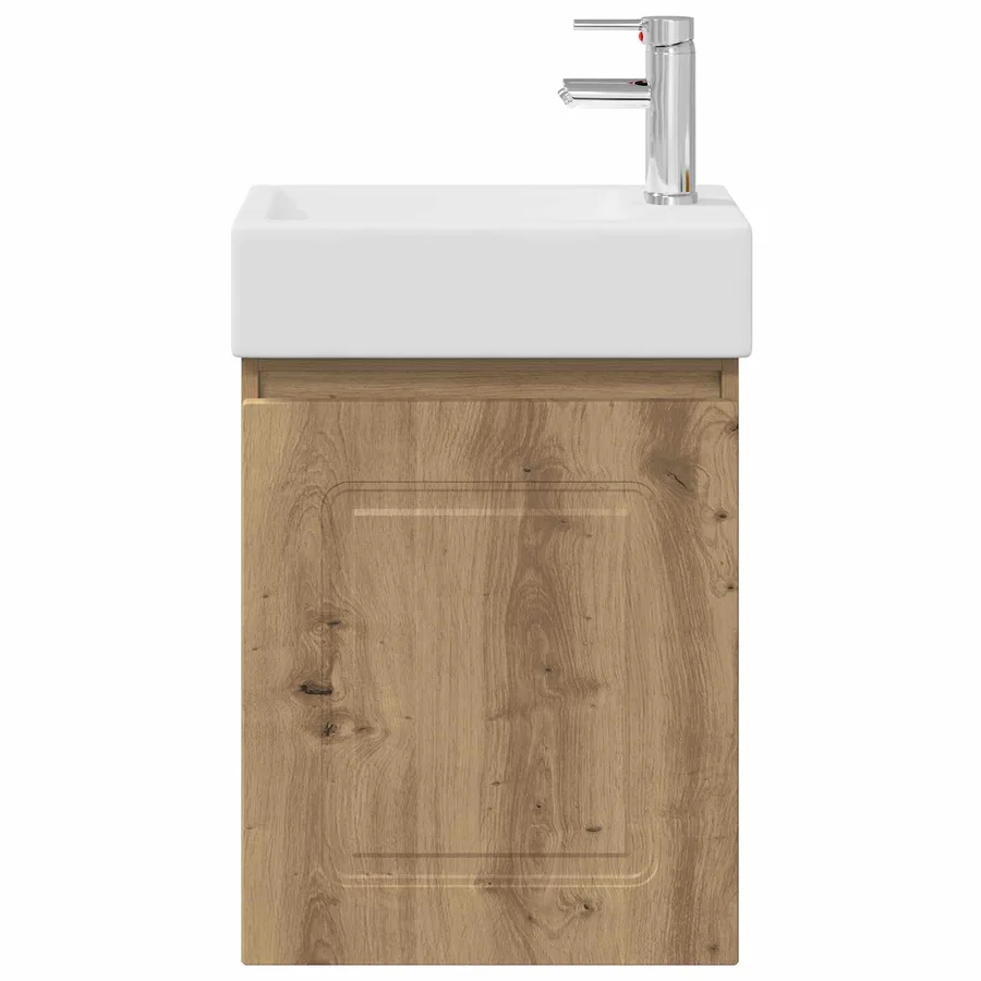 Meuble de salle de bain avec robinet Chêne artisanal - 5