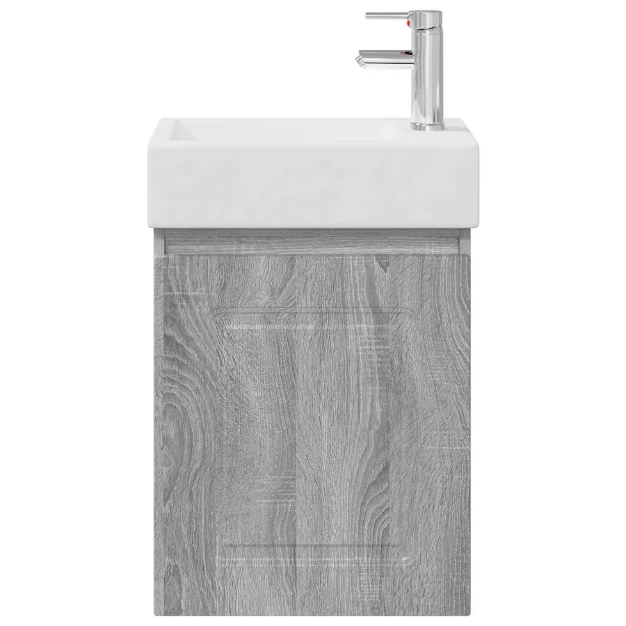 Meuble de salle de bain avec robinet Sonoma gris - 5