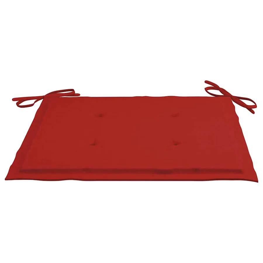 Chaises de jardin empilables avec coussins lot de 8 Teck solide - 11