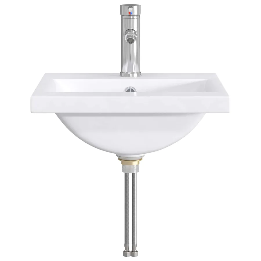 Lavabo de salle de bains Chrome 42 x 40 x 16,5 cm métal - 4