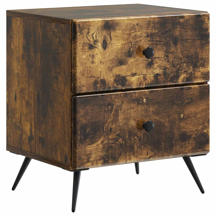 Cabinet de chevet 2 pcs Chêne fumé 43 x 34,5 x 47,5 cm - 5