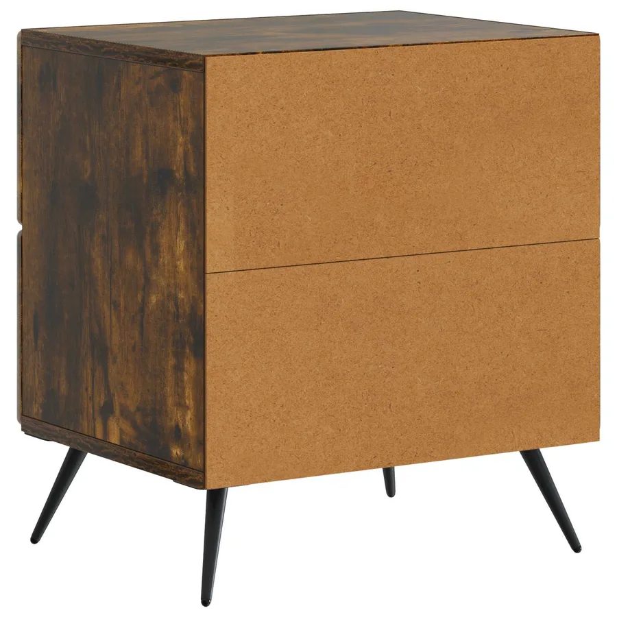 Cabinet de chevet 2 pcs Chêne fumé 43 x 34,5 x 47,5 cm - 9