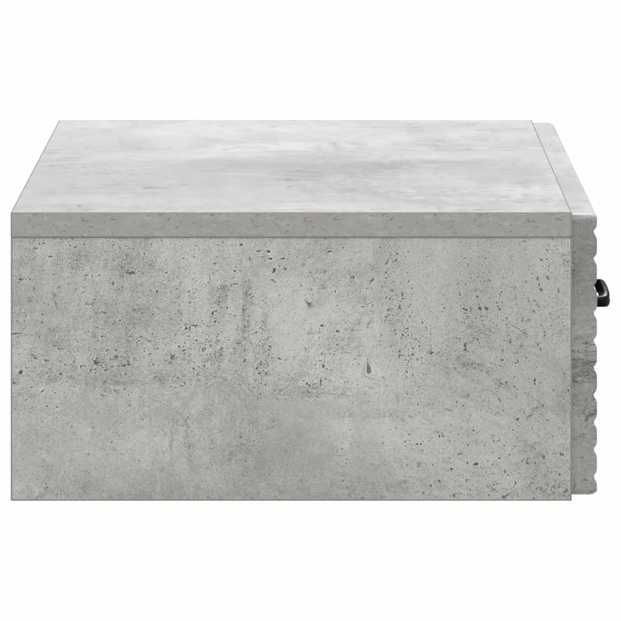 Table d'appoint murale Gris béton 59 x 34,5 x 17 cm - 6