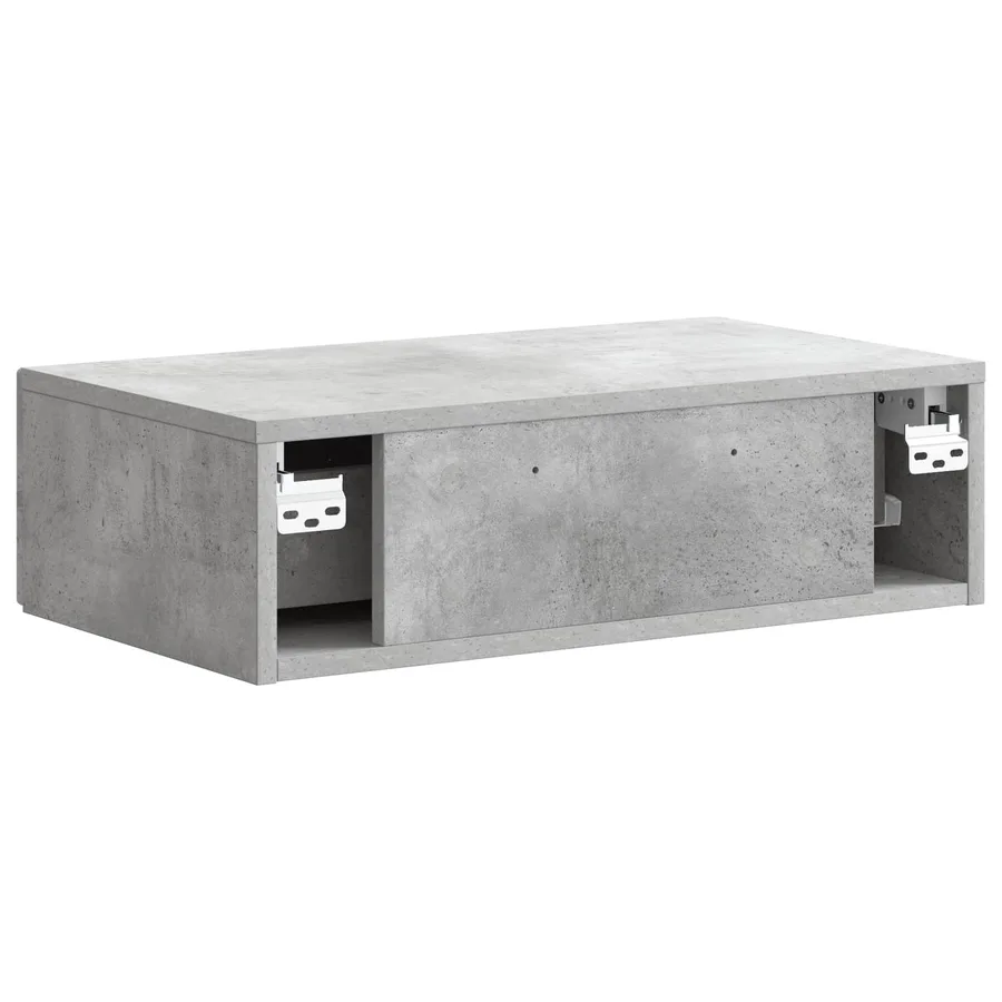 Table d'appoint murale Gris béton 59 x 34,5 x 17 cm - 7