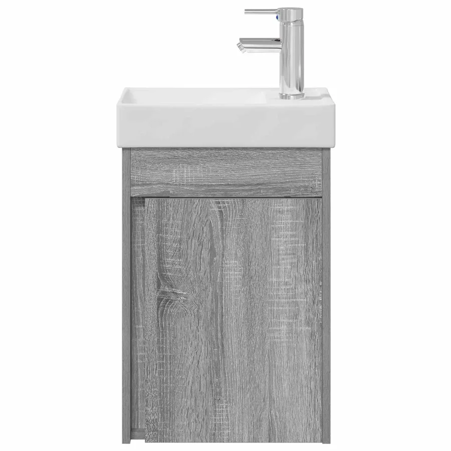Meuble de salle de bain avec robinet Sonoma gris - 5