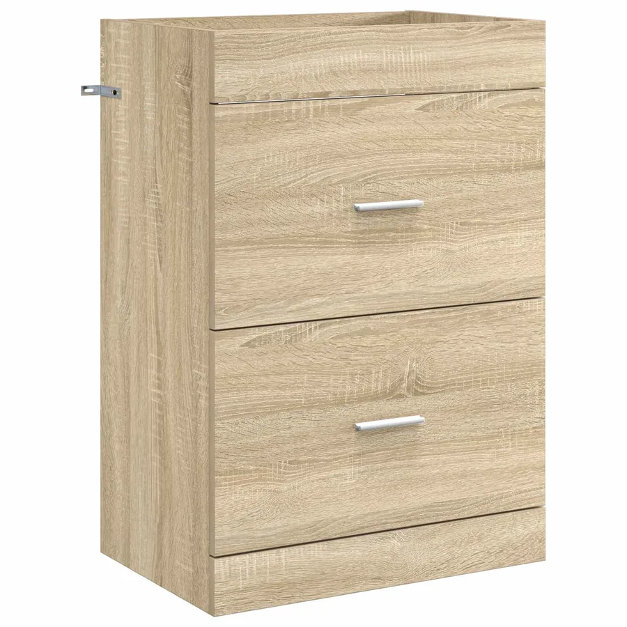 Ensemble de mobilier de salle de bain Chêne Sonoma - 4