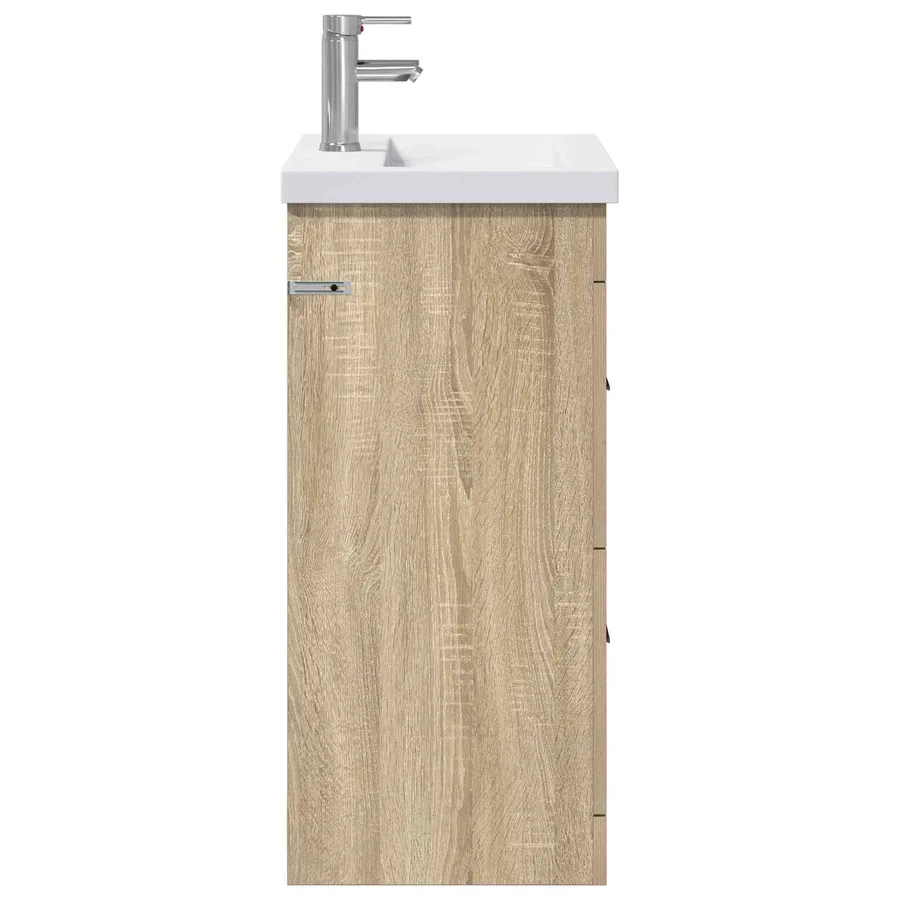 Ensemble de mobilier de salle de bain Chêne Sonoma - 6