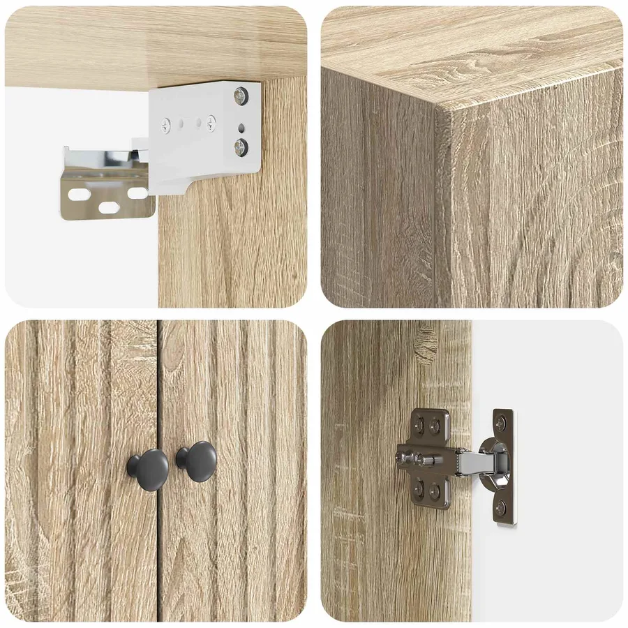 Armoire Murale Chêne Sonoma 59 x 31 x 60 cm Bois d'ingénierie - 7