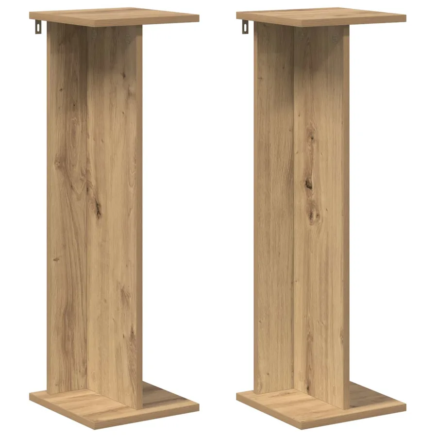 Support de Plante 2 pc Chêne Artisanal 25 x 25,5 x 80,5 cm - 2