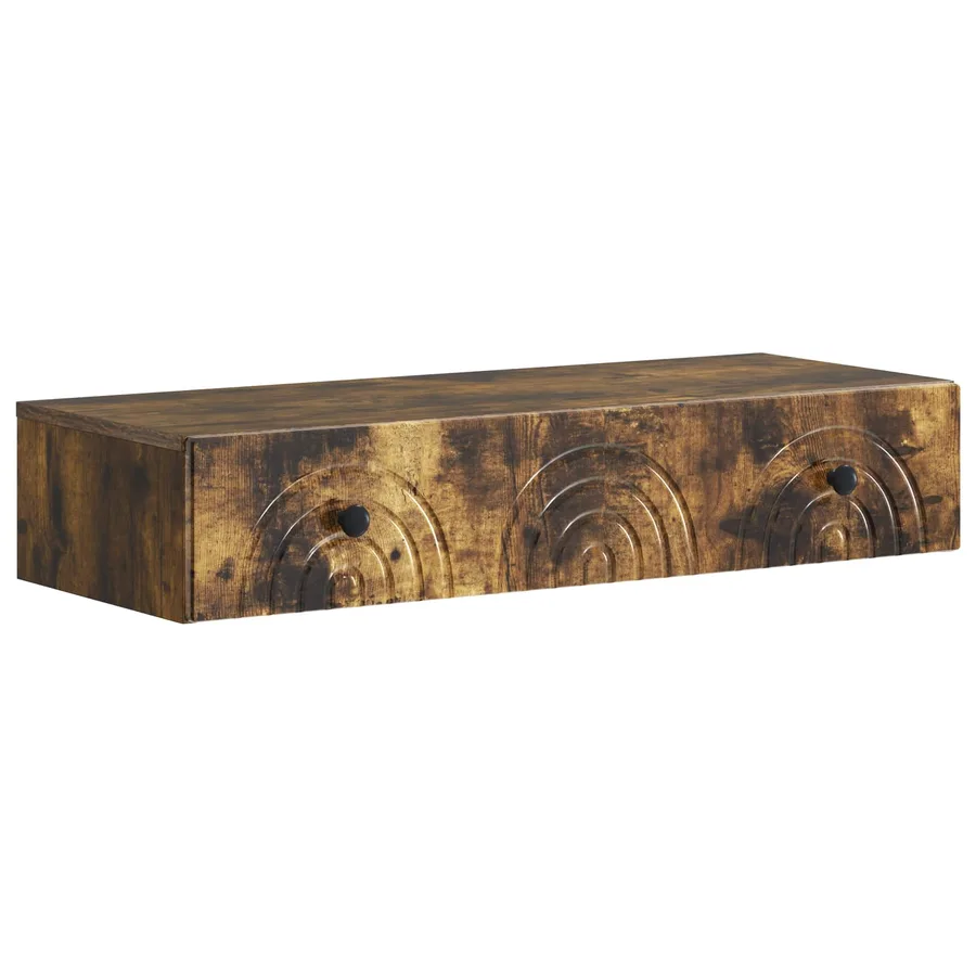 Table d'appoint murale Chêne fumé 87,5 x 34,5 x 17 cm - 2