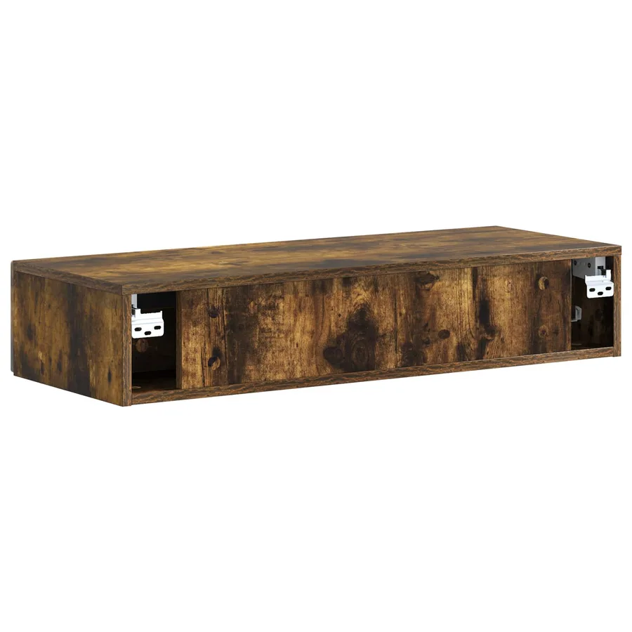Table d'appoint murale Chêne fumé 87,5 x 34,5 x 17 cm - 7