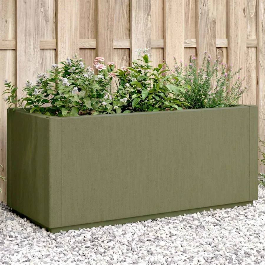 Boîte de fleurs de jardin Vert 80 x 36 x 35 cm PP - 3