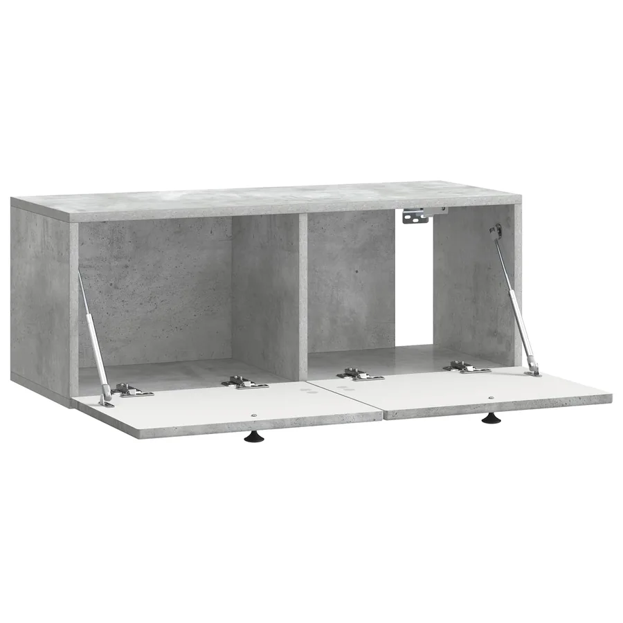 Meuble TV mural Gris béton 78,5 x 31 x 30 cm Bois d'ingénierie - 5