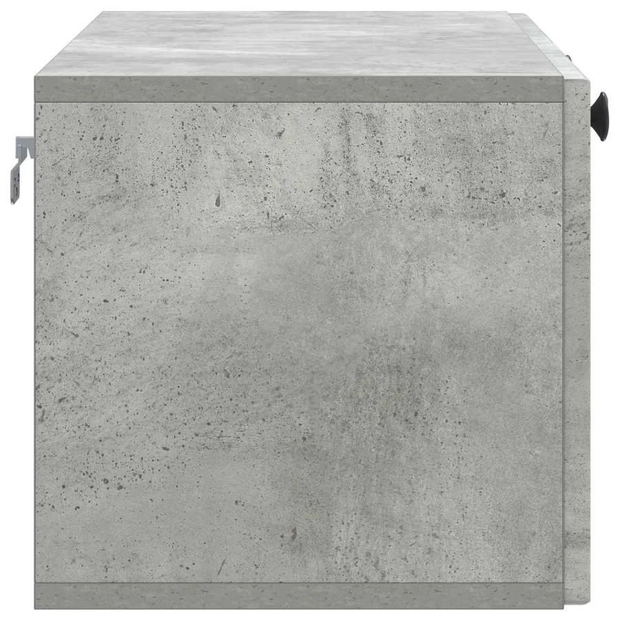 Meuble TV mural Gris béton 78,5 x 31 x 30 cm Bois d'ingénierie - 7
