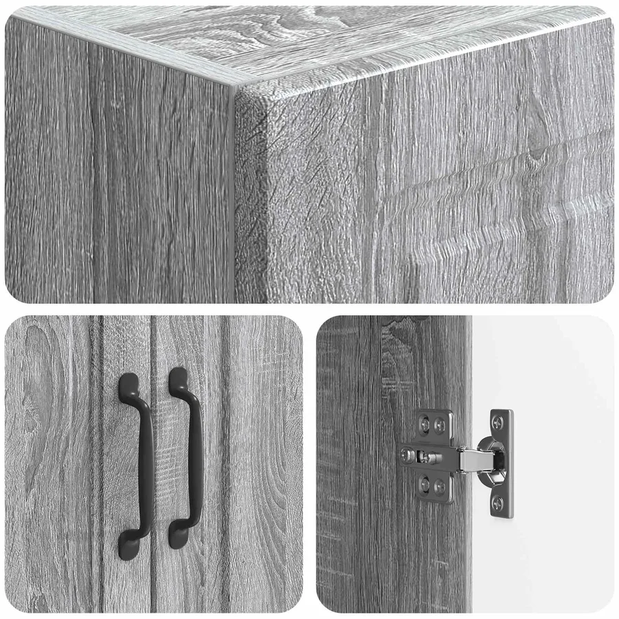Ensemble de Meubles 2 pcs Sonoma gris 66 x 34,5 x 87 cm - 8