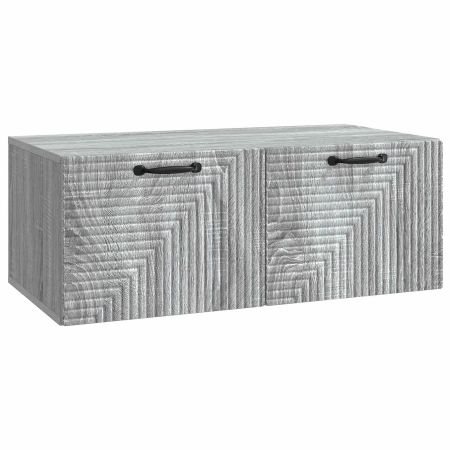 Meuble TV mural Sonoma gris 78,5 x 41 x 30 cm Bois d'ingénierie - 2