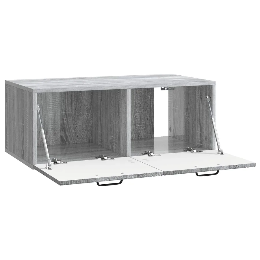 Meuble TV mural Sonoma gris 78,5 x 41 x 30 cm Bois d'ingénierie - 5