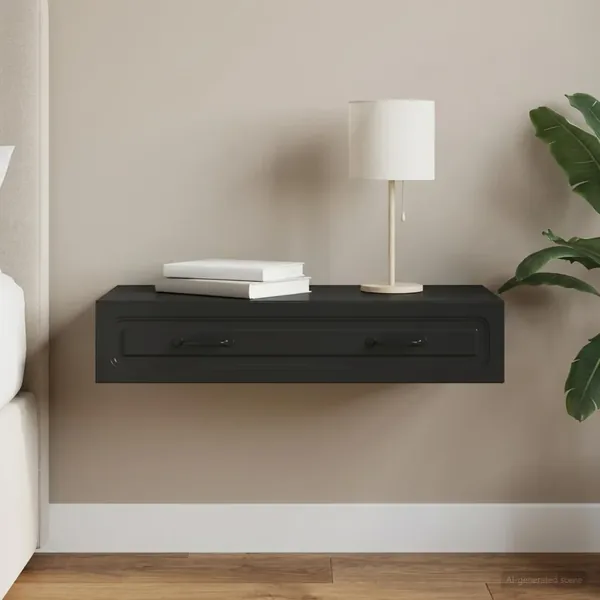 Table d'appoint murale Noir 87,5 x 34,5 x 17 cm