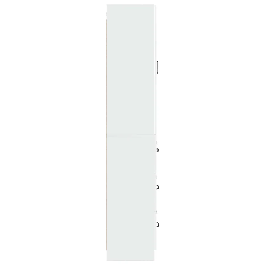Ensemble de Meubles 2 pcs Blanc brillant 66 x 34,5 x 87 cm - 6