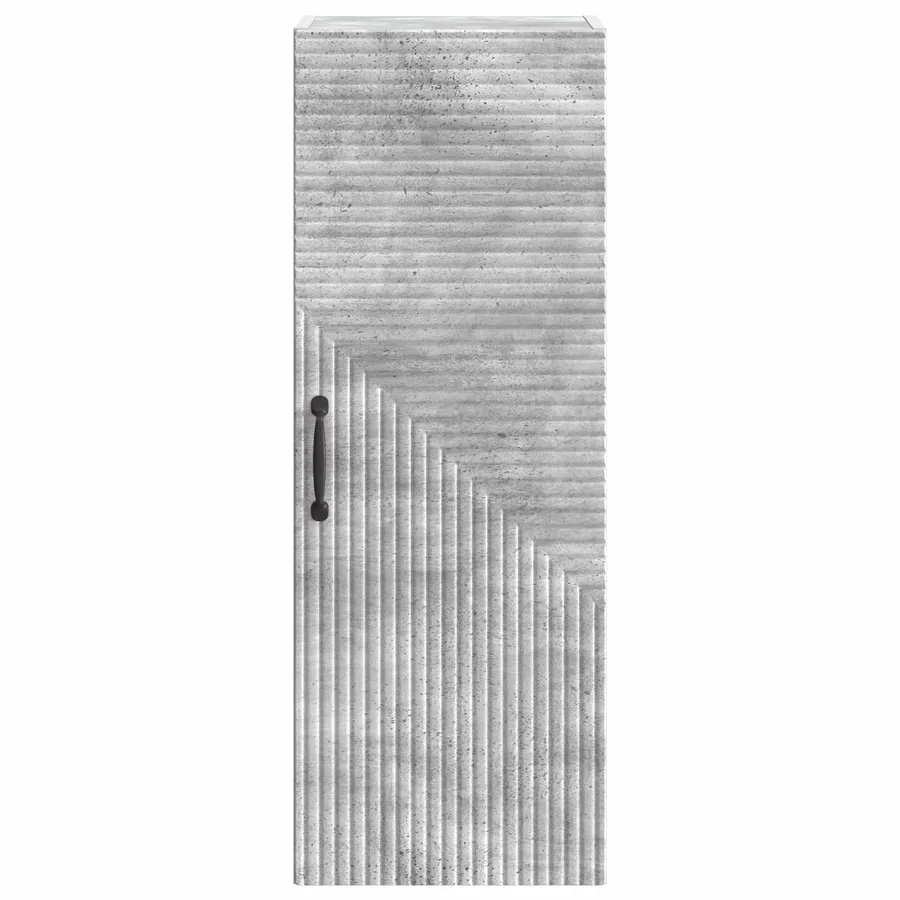 Armoire Murale Gris béton 33 x 34,5 x 90 cm Bois d'ingénierie - 4