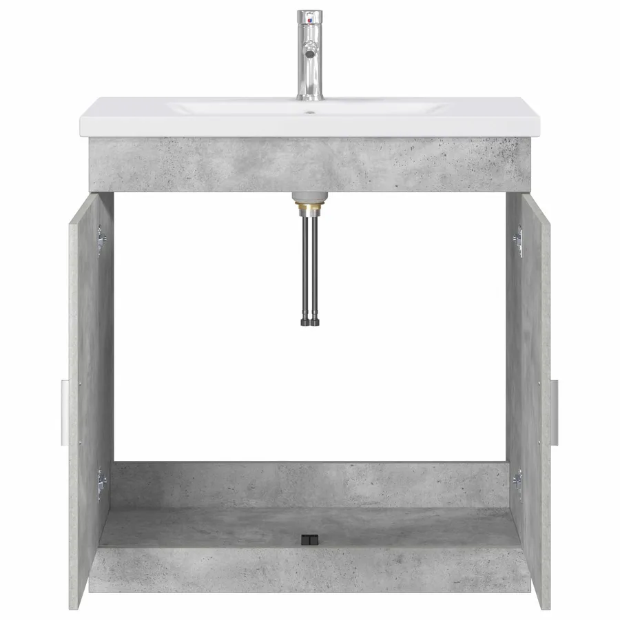 Ensemble de mobilier de salle de bain Gris béton - 3