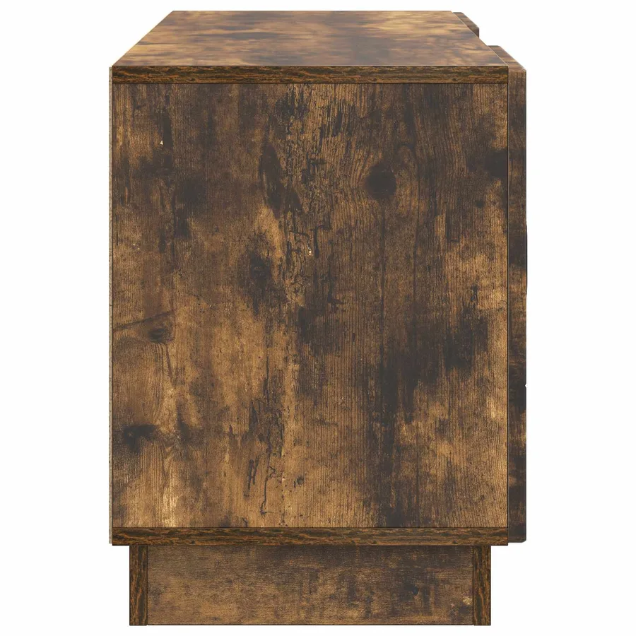 Meuble TV Chêne fumé 102 x 34,5 x 47 cm Bois d'ingénierie - 7