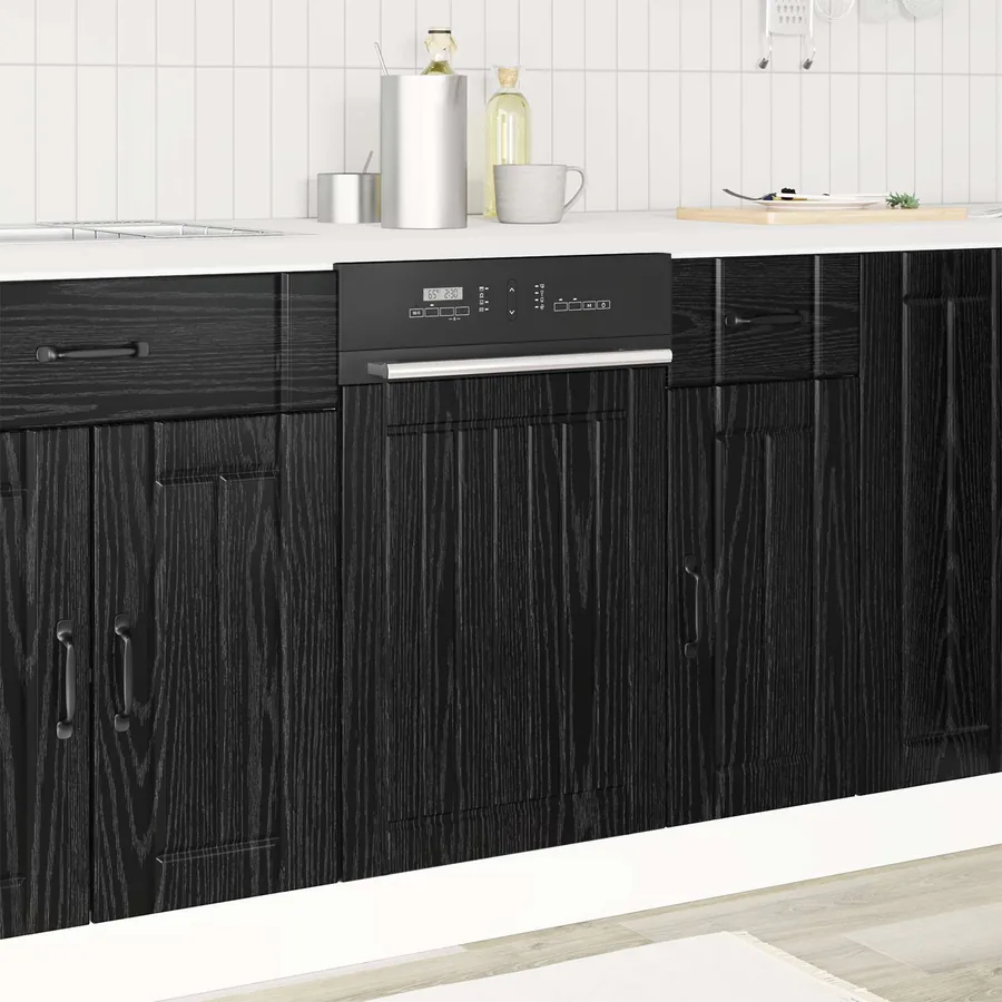 Panneau de lave-vaisselle LUCCA Chêne noir 45 x 1,5 x 57 cm