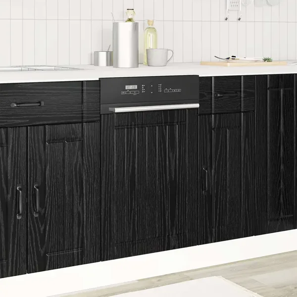 Panneau de lave-vaisselle LUCCA Chêne noir 45 x 1,5 x 57 cm