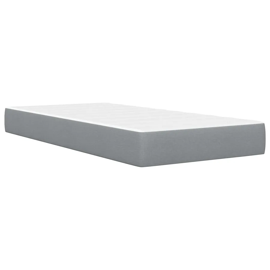 Cadre de lit Gris clair 90 x 190 cm Polyester - 5