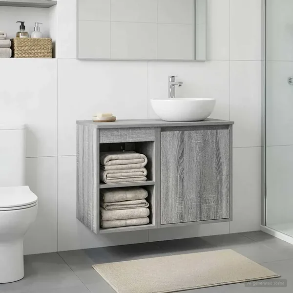 Meuble de Salle de Bain In-between Sonoma gris 30 x 41 x 50 cm