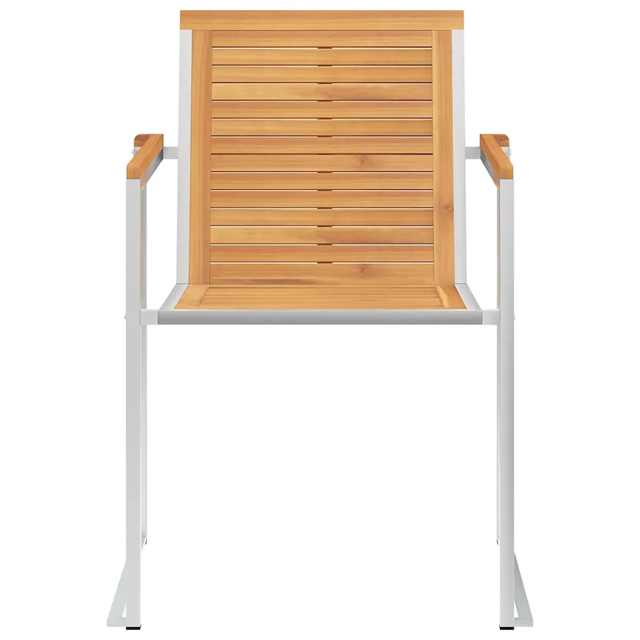Chaises de jardin lot de 8 avec coussins Bois de teck massif - 5