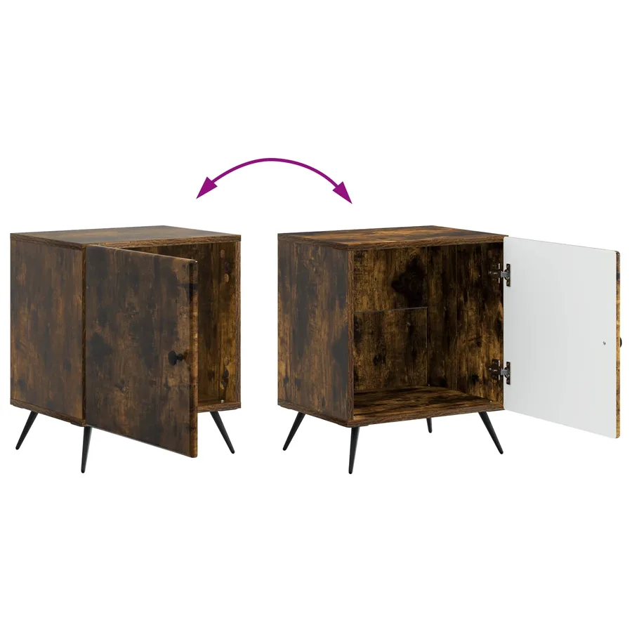 Cabinet de chevet 2 pcs Chêne fumé 43 x 34,5 x 50 cm - 12
