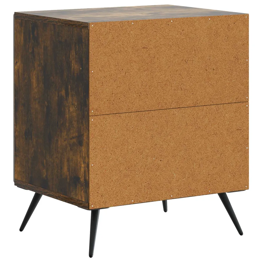 Cabinet de chevet 2 pcs Chêne fumé 43 x 34,5 x 50 cm - 9