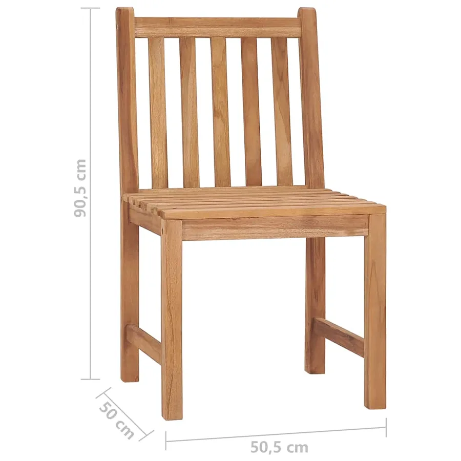 Chaises de jardin lot de 2 avec coussins Bois de teck massif - 11