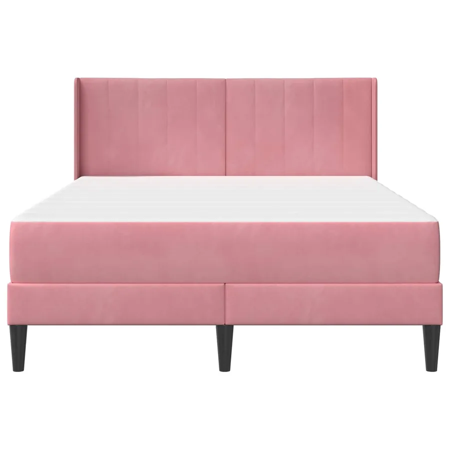 Cadre de lit avec matelas Rose 120 x 190 cm Velours - 6