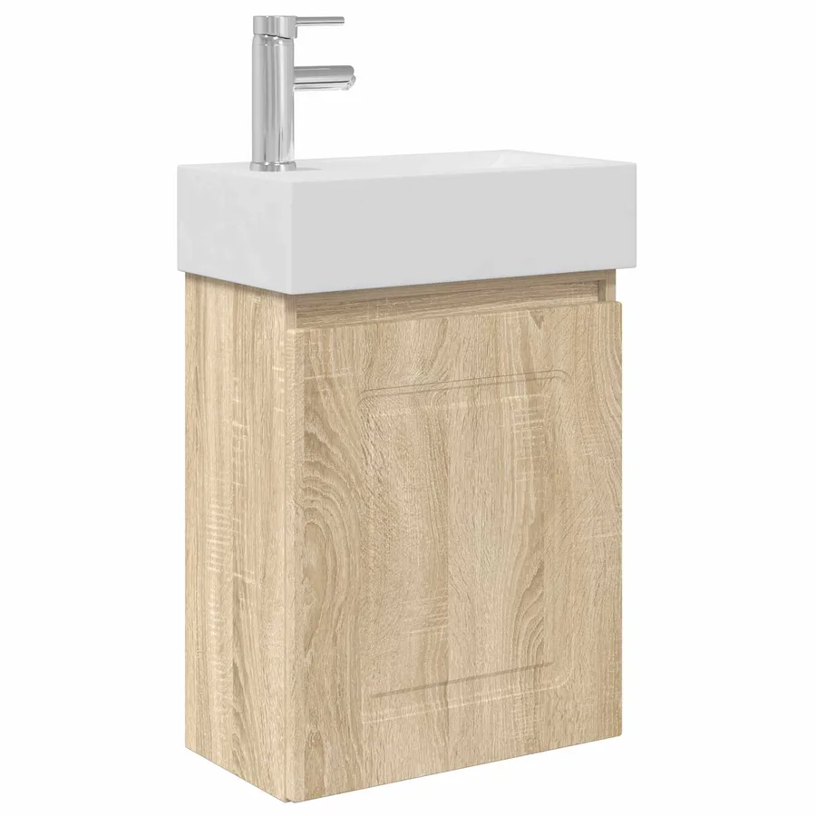 Meuble de salle de bain avec robinet Chêne Sonoma - 2