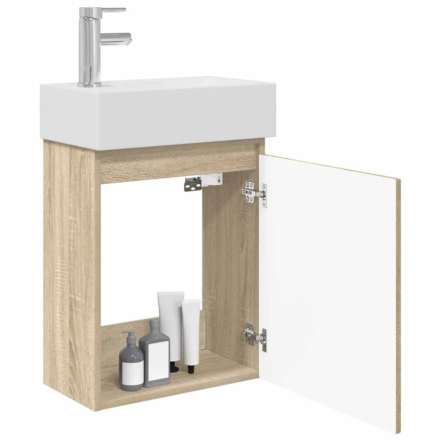 Meuble de salle de bain avec robinet Chêne Sonoma - 3