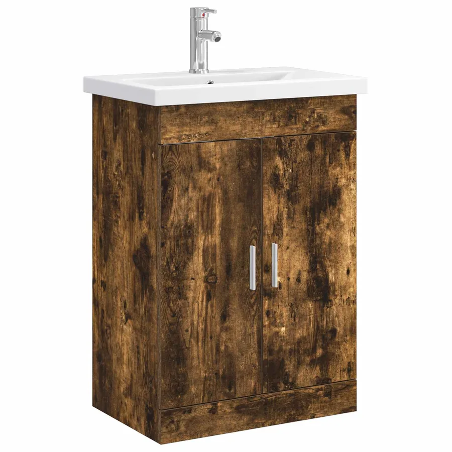 Ensemble de mobilier de salle de bain Chêne fumé - 2