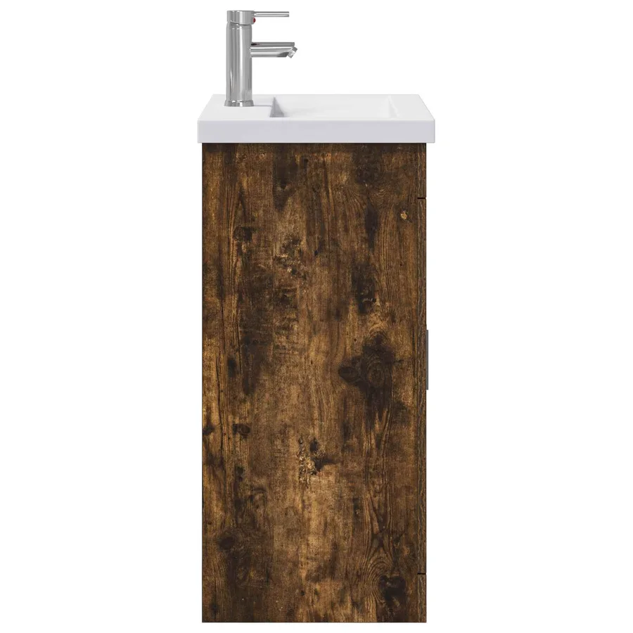 Ensemble de mobilier de salle de bain Chêne fumé - 6
