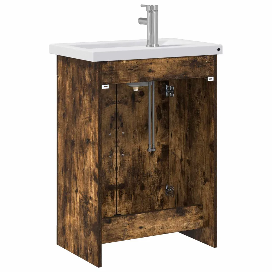 Ensemble de mobilier de salle de bain Chêne fumé - 7
