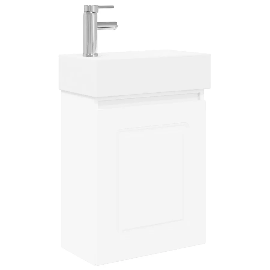 Meuble de salle de bain avec robinet Blanc 45,5 x 22,5 x 84 cm - 2