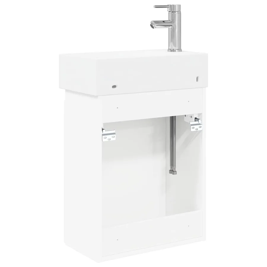 Meuble de salle de bain avec robinet Blanc 45,5 x 22,5 x 84 cm - 7