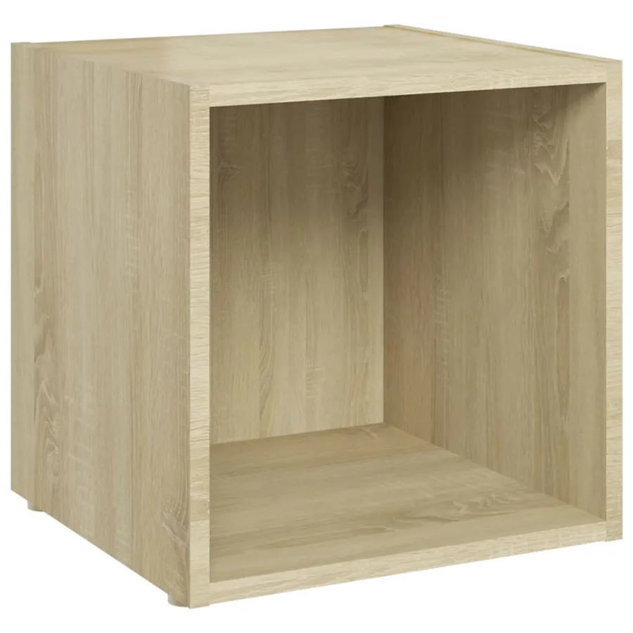 Meuble TV chêne sonoma 37x35x37 cm bois d’ingénierie - 2