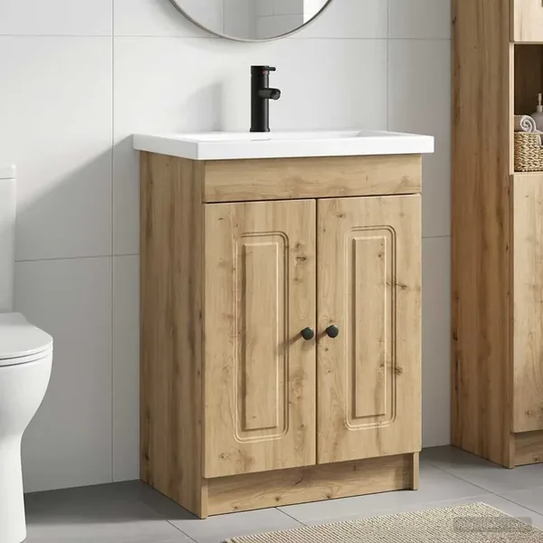 Ensemble de mobilier de salle de bain Chêne artisanal