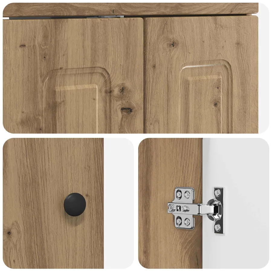 Ensemble de mobilier de salle de bain Chêne artisanal - 10