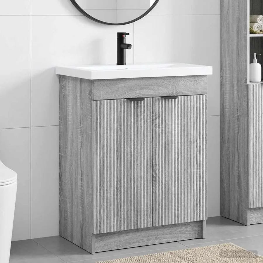 Ensemble de mobilier de salle de bain Sonoma gris