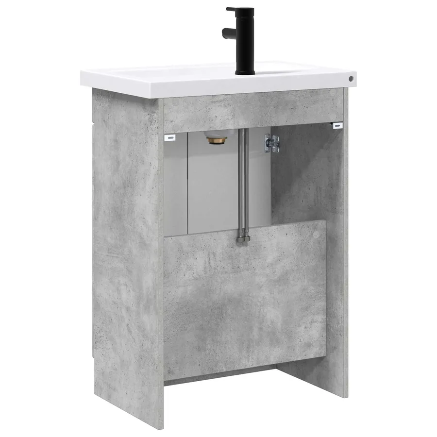 Ensemble de mobilier de salle de bain Gris béton - 7