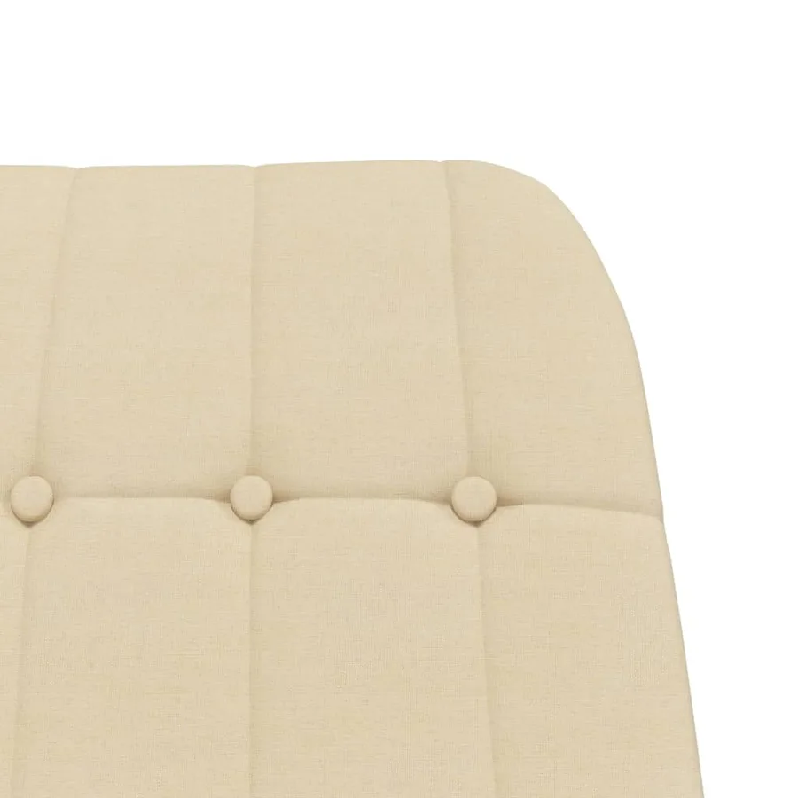 Chaise à bascule Crème Tissu - 6