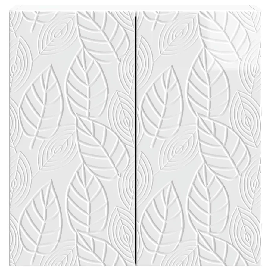 Armoire Murale Blanc brillant 59 x 31 x 60 cm Bois d'ingénierie - 4